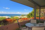 Large lanai with seating for four and jaw dropping views
